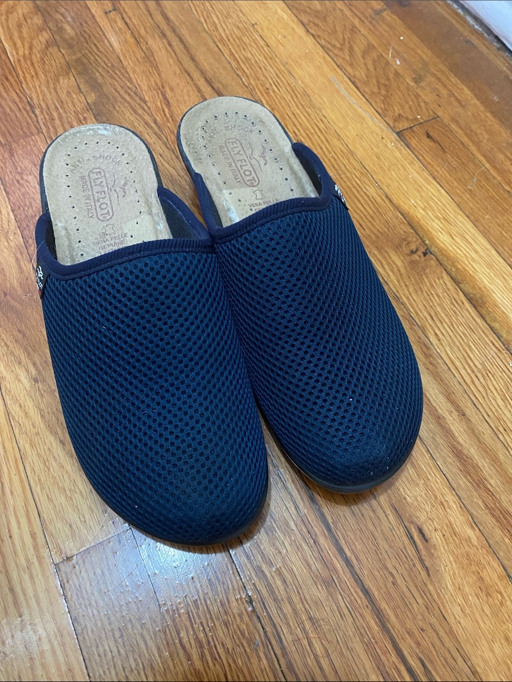 Breathable Navy Slip-On Mesh Loafers for Women